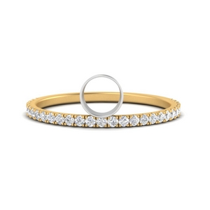 2 Tone Pave Offbeat Ring Setting