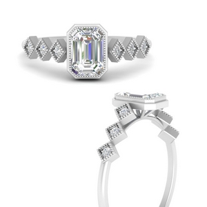 Seven Stone Emerald Cut Diamond Ring
