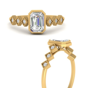 Bezel Set Accented Diamond Ring