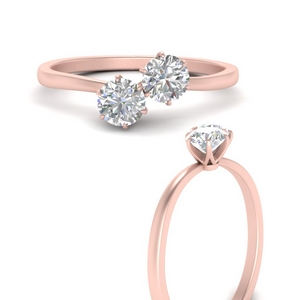 Simple 2 Stone Diamond Ring