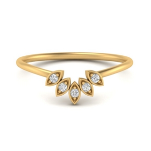 Curved Marquise Band For Solitaire Ring