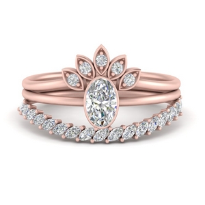Marquise Band With Solitaire Ring
