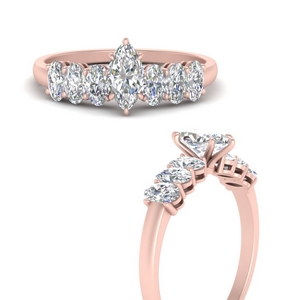 Marquise Side Stone Rings