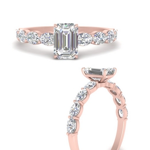 Emerald Cut Prong Engagement Rings