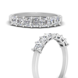 Custom Design 14k White Gold Wedding Bands | Fascinating Diamonds