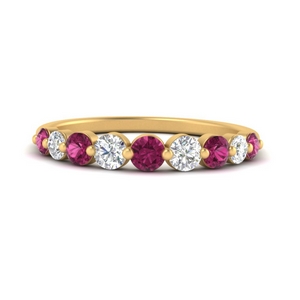 Pink Sapphire Wedding Rings