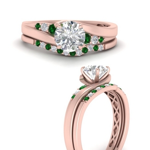Emerald Wedding Ring Sets
