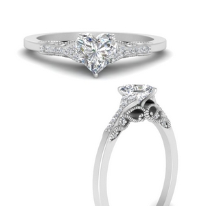 Diamond Filigree Shank Ring