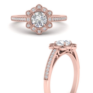 Flower Diamond Rings