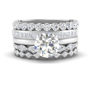 Fancy Bands With Solitaire Ring