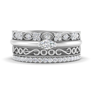 White Gold Stackable Rings