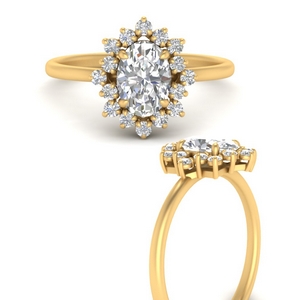 Marquise Band With Solitaire Ring