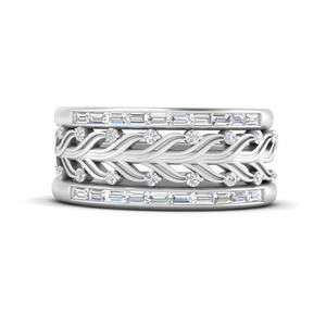 Platinum Stackable Rings & Bands