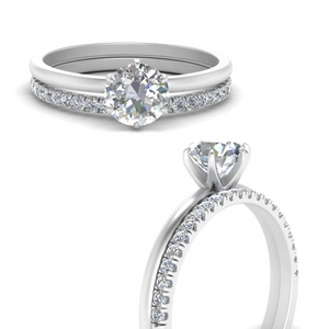 Solitaire Ring With Diamond Band