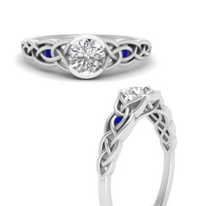 3 Stone Celtic Design Ring