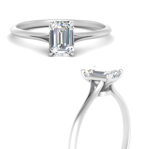 
Emerald Cut Solitaire Diamond Rings
