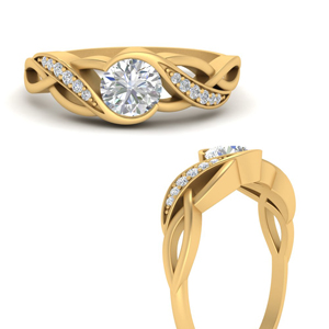  Yellow Gold Side Stone Engagement Rings