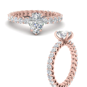 Pear Trellis Diamond Eternity Ring