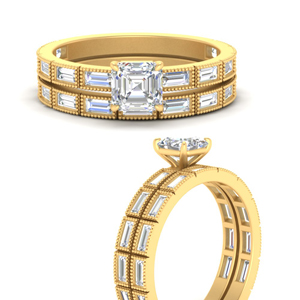 asscher-cut-bezel-baguette-diamond-wedding-set-in-FD10499ASANGLE3-NL-YG