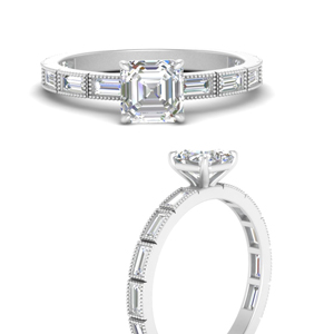 asscher-cut-bezel-baguette-diamond-engagement-ring-in-FD10499ASRANGLE3-NL-WG