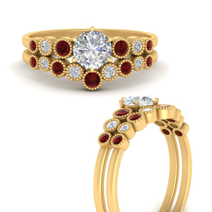 milgrain-bezel-accented-ruby-bridal-ring-set-in-FD10514ROGRUDRANGLE3-NL-YG