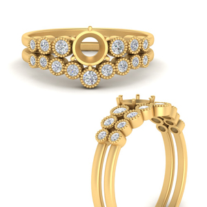 semi-mount-milgrain-bezel-accented-diamond-bridal-ring-set-in-FD10514SMANGLE3-NL-YG