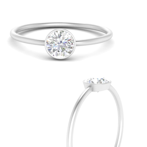 Delicate Bezel Solitaire Diamond Ring