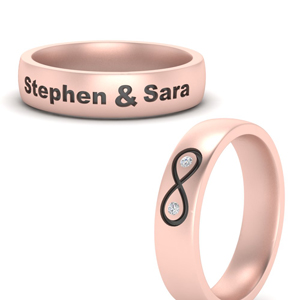 Personalized Engraved Diamond Band