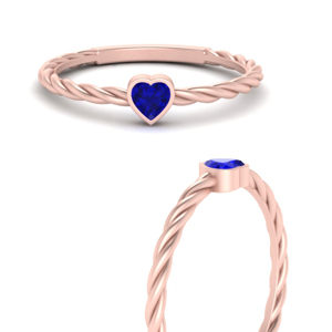 Bezel Solitaire Sapphire Promise Ring