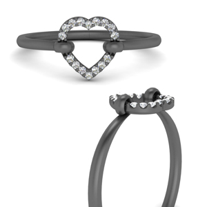 Unique Heart Diamond Promise Ring
