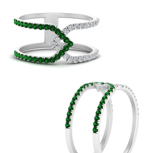 Negative Space Emerald Ring