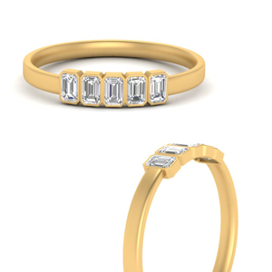 emerald-diamond-bezel-5-stone-ring-setting-half-carat-in-FD10717EMB1-0.10CTANGLE3-NL-YG