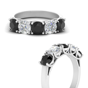 2-ct.-diamond-trellis-5-stone-wedding-band-with-black-diamond-in-FD10769RO-2.00CTGBLACKANGLE3-NL-WG
