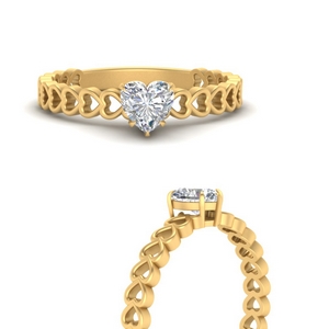  Heart Shaped Solitaire Engagement Rings