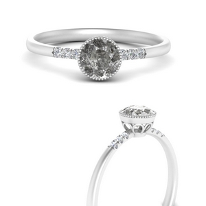 Delicate Grey Diamond Ring