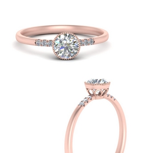 Bezel Diamond Thin Antique Ring