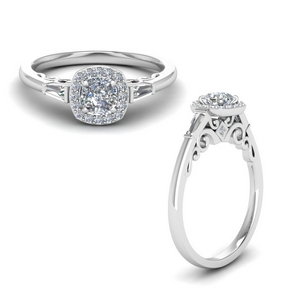 Old Fashioned Halo Ring