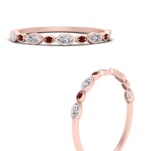 Stackable Ruby Marquise Band