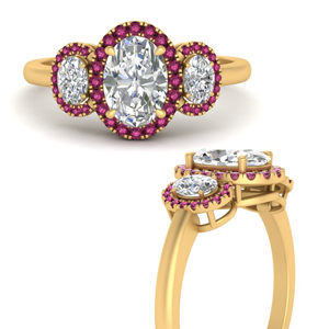 oval-shaped-three-stone-engagement-ring-pink-sapphire-in-FD8041OVRGSADRPIANGLE3-NL-YG-GS
