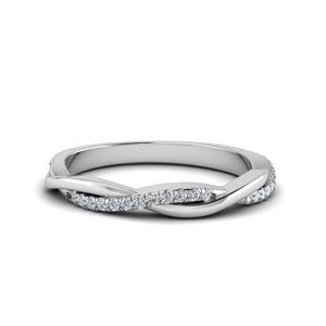 Twisted Diamond Wedding Ring