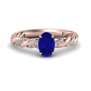 Oval Sapphire Engagement Ring