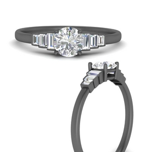 Step Baguette Diamond Ring