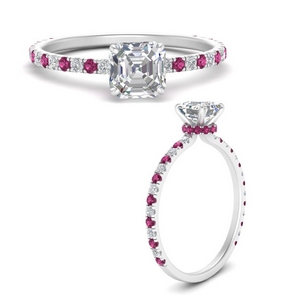 three-fourth-under-halo-asscher-cut-diamond-engagement-ring-with-pink-sapphire-in-FD9168ASRGSADRPIANGLE3-NL-WG