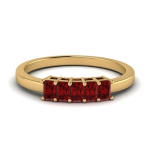 Ruby Baguette Gift Band