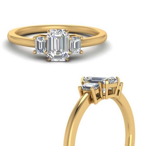 1 Carat Emerald Cut Diamond Ring