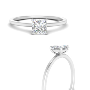 
Princess Cut Solitaire Diamond Rings
