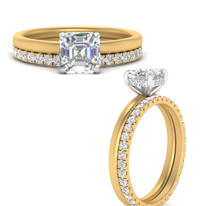 asscher-cut-hidden-halo-diamond-solitaire-ring-with-eternity-wedding-band-in-FD9359B3ASANGLE3-NL-YG