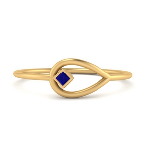 Negative Space Simple Sapphire Ring