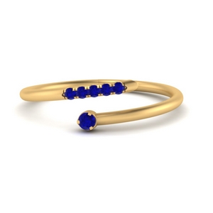 Spiral Stacking Sapphire Ring
