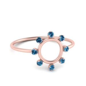 Topaz Open Circle Stackable Ring